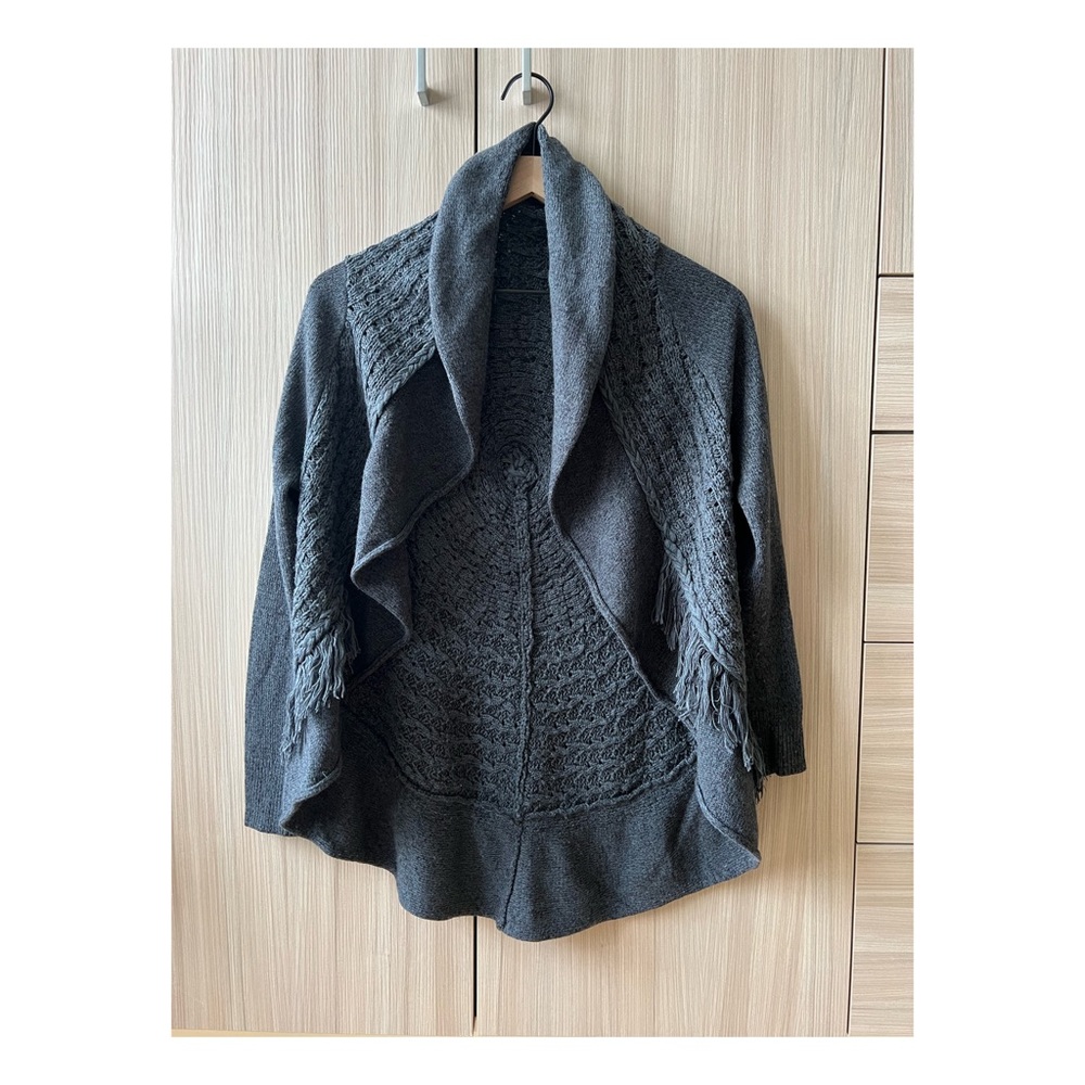 Knitted and knotted Anthropologie crochet cardigan sweater Sz S